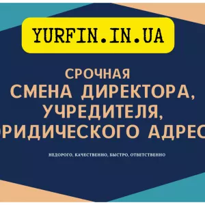 Смена директора, учредителя, адреса, КВЭД, названия за 1 день.