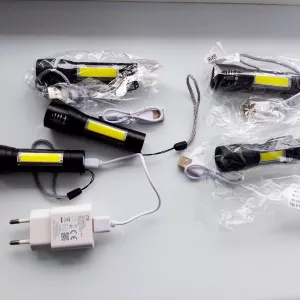 Ліхтарик світодіодний акумуляторний LED зі шнуром USB для зарядки