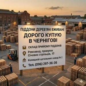 Піддони дерев'яні вживані Дорого купую в Чернігові