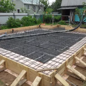 Бетонные работы, Устройство фундамента.