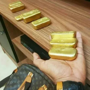 Gold Bars And Gold Nuggets Ready For Sale.