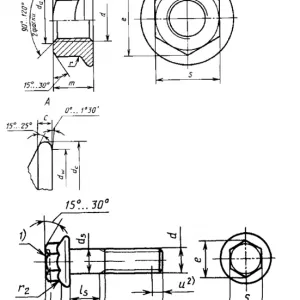 Гайки и болты с фланцем ГОСТ Р 50592-93, ГОСТ Р ИСО 4161-2013, ГОСТ Р 50274-92, ГОСТ Р 55739-2013, ГОСТ ISO 4162-2014
