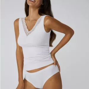 Жіноча біла спортивна майка на широкій бретелі «Mix & Match» (арт. LVSM 400/03/01)