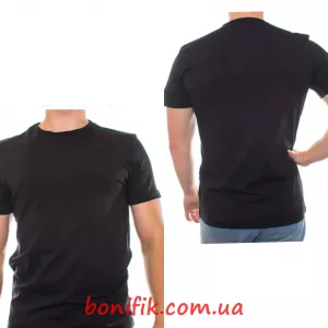 Чоловіча чорна футболка з бавовни «Bono» (арт. Ф 950101)