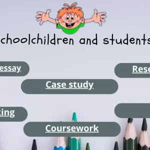 Help for schoolchildren and students in writing