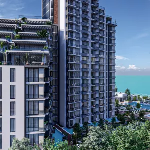 A new large-scale resort complex located on the seashore in the Gaziveren area in Northern Cyprus.