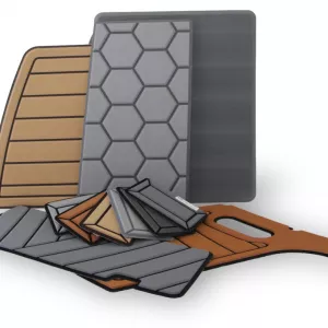 Non-slip deck coverings for boats and yachts.