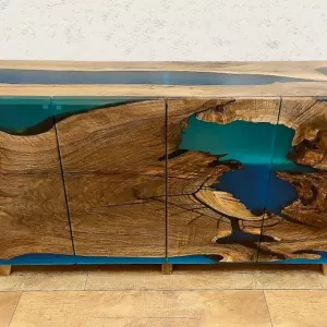 Epoxy resin furniture, decor of the «ThunderWood Studio» company