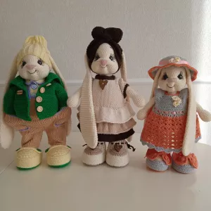 Интерьерные куклы ручной работы зайки