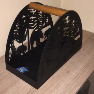 Металлическая идеальная дровница. Блеск и прочность в каждой детали!