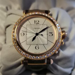 Продам часы Cartier Pasha De Cartier, 18k Rose Gold, Diamond Bezel, 42mm