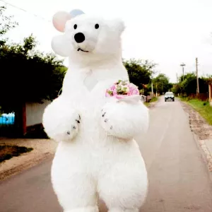 Белый мишка Полтава.Заказать медведя в Полтаве,Кобеляки,Лубны,Миргород,Карловка,Чутово,Котельва,Опошня,Диканька,Хорол,Шишаки,Санжары.