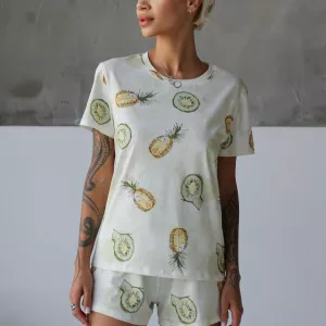 Жіночі комплект піжами з футболкою і шортами «Pineapple» (12006) (арт. 1553)