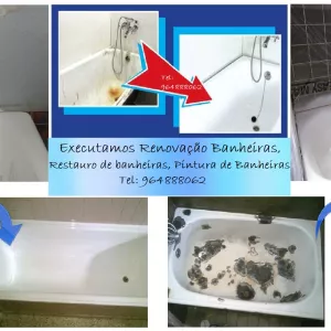 Renovação Banheiras, Pintura de Banheiras. Restauro de banheiras