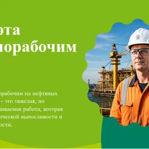 Работа ( Разнорабочим ) в Нефтяной и Газовой Отрасли