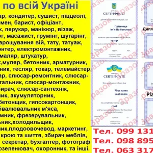 Курси холодильщик, телемайстер, автослюсар, покрівельник, стропальник