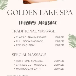 Golden Lake VIP Spa Massage offers a soothing and refreshing environment in which you may enjoy luxury treatments