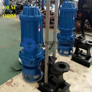 Structural features of submersible slurry pumps