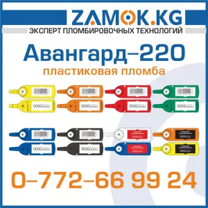 Пластиковые пломба Авангард 220 в Бишкеке, Оше, Баткене, Нарыне, Жалал-Абаде, Караколе, Таласе!!! Пломба Авангард в Кыргызстане!!!
