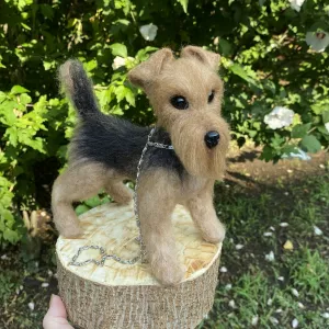 Вельштерьєр собачка іграшка валяна інтерєрна пес войлочний собака на заказ подарунок сувенір