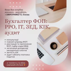 Бухгалтерський супровід ФОП, аудит