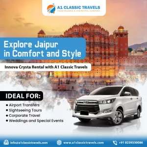 Toyota Innova Crysta Car Rental in Jaipur – Affordable Rates