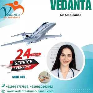 Hire Reliable Vedanta Air Ambulance Service in Jamshedpur with Medical Tools at Low-fare