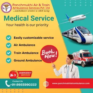 With Splendid Medical Attention Get Panchmukhi Air Ambulance Services in Dibrugarh