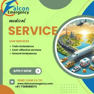 Choose Falcon Emergency Train Ambulance service in Bhopal for Relocating Long Distances