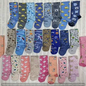 Дитячі махрові колготки з малюнком (розмір 16) (арт. 302К)