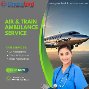 Best Greenbird Air and Train Ambulance Service in Raipur for safe Transportation