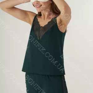 Жіноча піжама з мереживом «Emerald» (арт. LPM 4071/09/01)