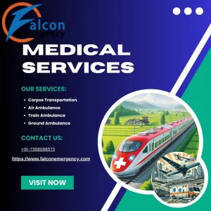 Top-class Train Ambulance Service in Bangalore then book Falcon Emergency Train Ambulance