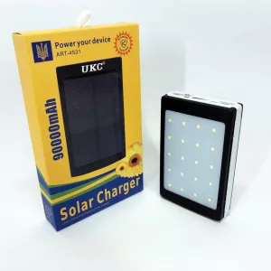 УМБ Power Bank Solar 90000 mAh мобильное зарядное с солнечной панелью и лампой