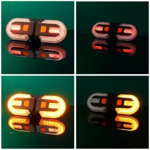 Задний габаритный вело фонарь с поворотами FY-1825 STOP yellow с дистанционным пультом