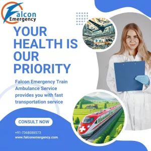 For Outstanding Relocation Service Pick Falcon Train Ambulance in Bangalore