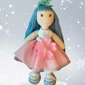 Lalka Malvina ręcznie robiona lalka, wysokość 24 cm ubrania: Princess Bunny