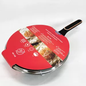 Сковорода MG-1168 с крышкой 28 см кованая антипригарная, сковорода качественная для любого типа плит