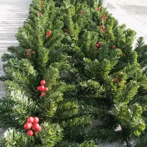 Ёлочная хвоя, гирлянда 2.7 метр густая. Доставка