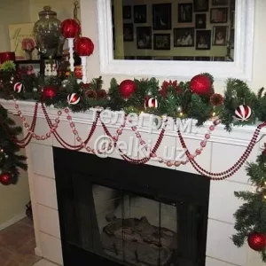 Ветка ёлочная , хвойная Гирлянда фабричная , густая, фото оригинал