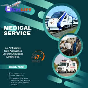 Choose Medilift Train Ambulance in Dibrugarh for Professional Care on the Go