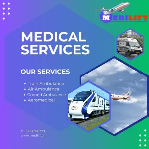 Medilift Train Ambulance Service in Bangalore takes you to the hospital on time