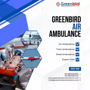 Trusted Greenbird Air Ambulance Service in Udaipur with ICU Accommodated Jet