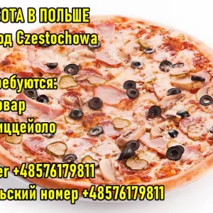 Польша. Częstochowa. Требуется Пиццеойоло и Повар.