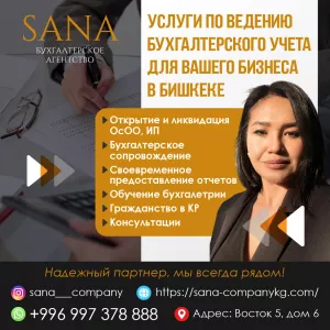 Услуги по ведению бухгалтерского учета для вашего бизнеса в Бишкеке.
