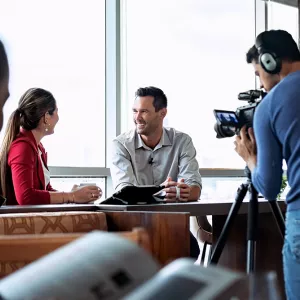 Video interview shooting in Cyprus