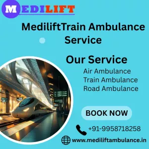 The Medilift Train Ambulance Service in Allahabad offers hygiene services