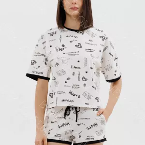 Жіночий піжамний комплект для сну «Dreamy Hearts» (16801) (арт. 1771)