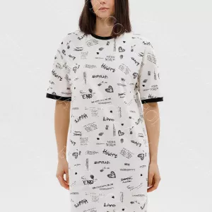 Нічнушка з коротким рукавом «Dreamy Hearts» (16801) (арт. 1772)