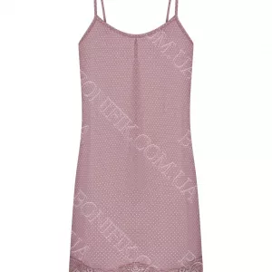 Жіноча нічна сорочка на тонкій бретелі в горошок «Petaline» (16530) (арт. 1784)